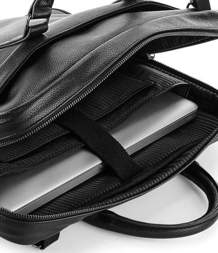 Quadra NuHide� Slimline Laptop Briefcase - BLK - ONE